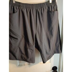 Spowind Cycling Shorts Gray Black Sz L Padded Elastic Waist